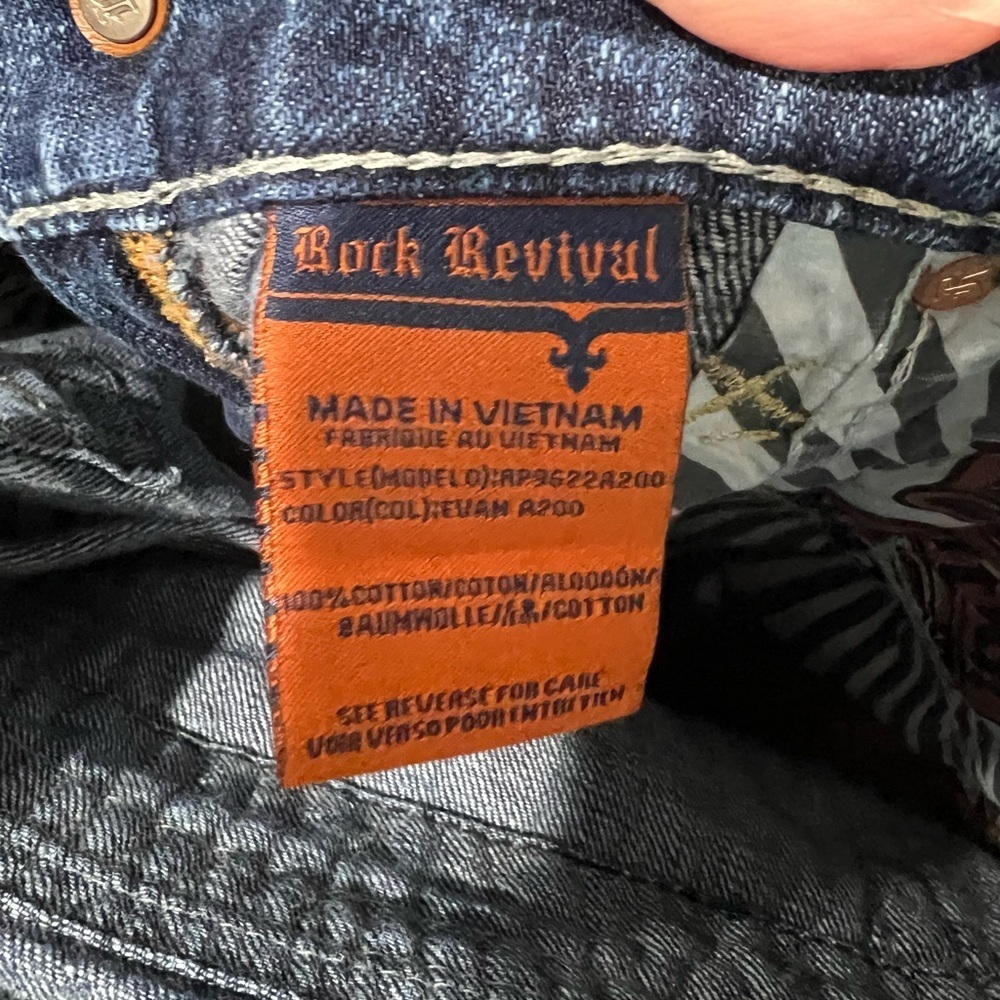 Men’s Rock Revival Jeans Acid wash look Evan straight 38 - Picture 10 of 16